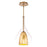 Modern Forms Helios 18" LED Mini Pendant 3000K, BG/Clear/Gold - PD-74318-AB-GL