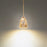 Modern Forms Helios 18" LED Mini Pendant 3000K, Bg/Clear/Gold