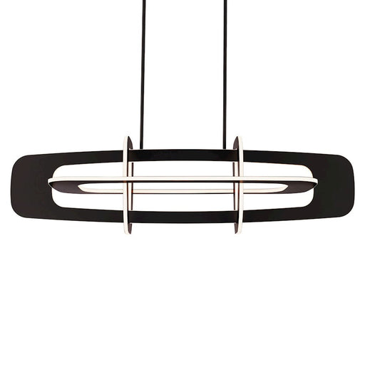 Modern Forms Vesta 50" LED Linear Chandelier 3000K, Black/White