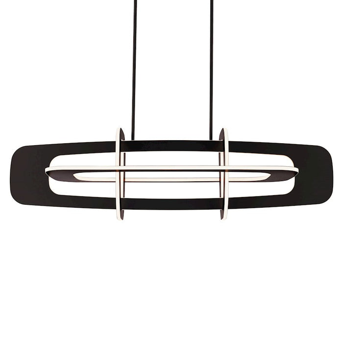 Modern Forms Vesta 50" LED Linear Chandelier 3000K, Black/White