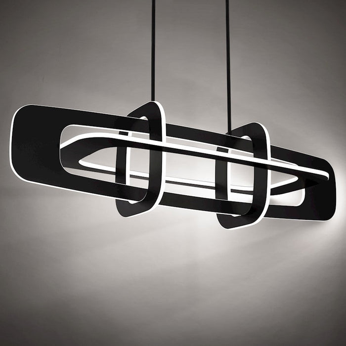 Modern Forms Vesta 50" LED Linear Chandelier 3000K, Black/White