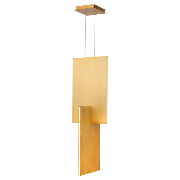 Modern Forms Amari 11" LED Mini Pendant 3000K, Aged Brass/White - PD-79032-AB