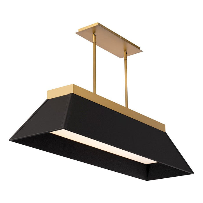 Modern Forms Bentley 44" LED Pendant 3000K, Black/Brass/White - PD-88344-BK-AB