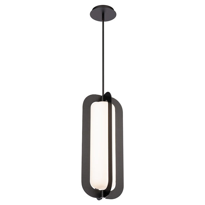 Modern Forms Echelon 22" LED Pendant 3000K, Black/Opal - PD-94322-BK