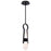 Modern Forms Ezra 4" LED Mini Pendant 3000K, Black/Clear/Hazy - PD-96318-BK