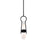 Modern Forms Ezra 4" LED Mini Pendant 3000K, Black/Clear/Hazy