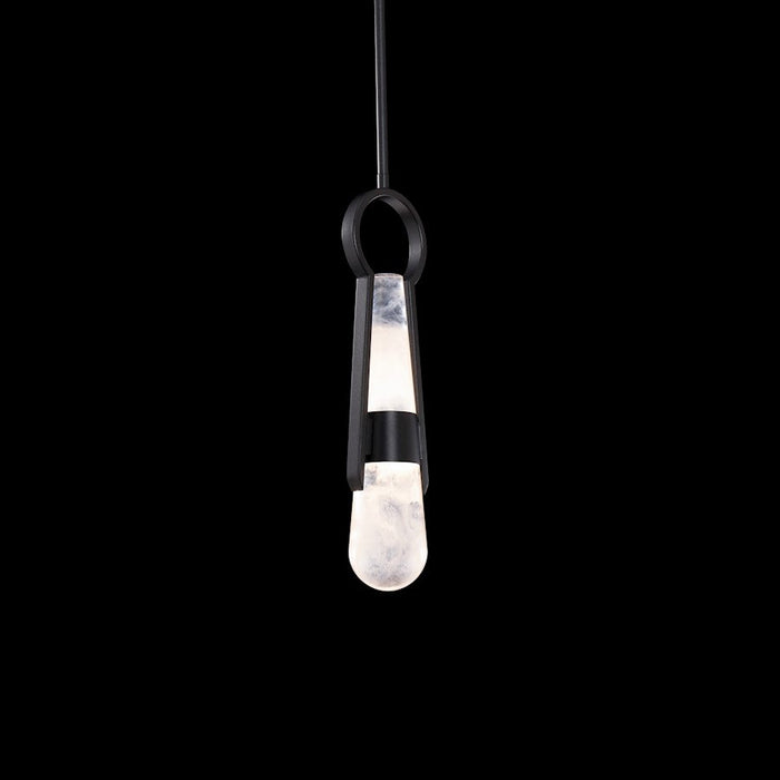 Modern Forms Ezra 4" LED Mini Pendant 3000K, Black/Clear/Hazy