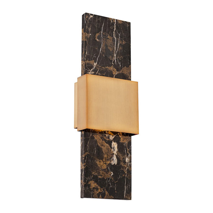 Modern Forms Mercer 24" LED Wall Sconce 3000K, Black/Aged Brass - WS-50324-BK-AB