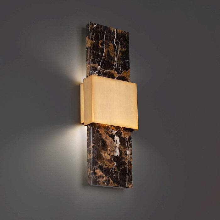 Modern Forms Mercer 24" LED Wall Sconce 3000K, Black/Aged Brass