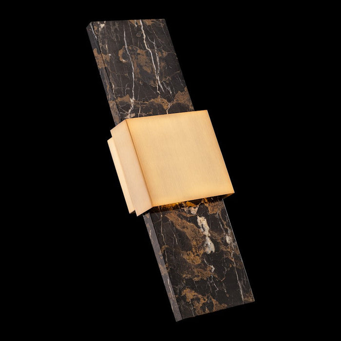 Modern Forms Mercer 24" LED Wall Sconce 3000K, Black/Aged Brass