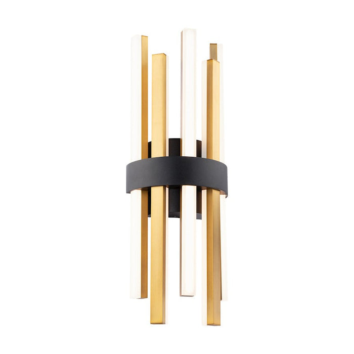 Modern Forms Harmonix 7" LED Wall Sconce 3000K, BK/Brass/WH - WS-87920-BK-AB