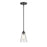 Millennium Natalie 1 Light 46.5" Pendant, Matte Black/Clear - 1461-MB