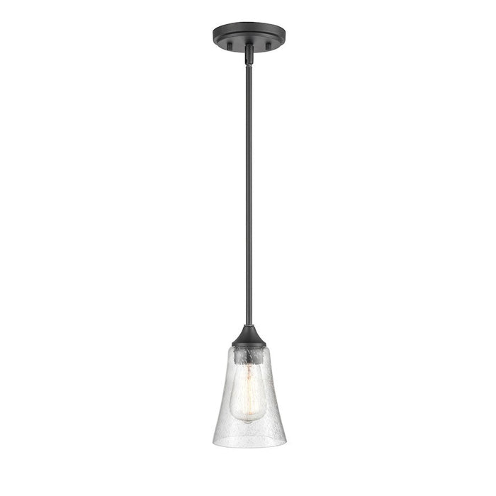 Millennium Natalie 1 Light 46.5" Pendant, Matte Black/Clear - 1461-MB