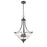 Millennium Lighting Natalie 3 Light Pendant, Matte Black/Clear - 1473-MB