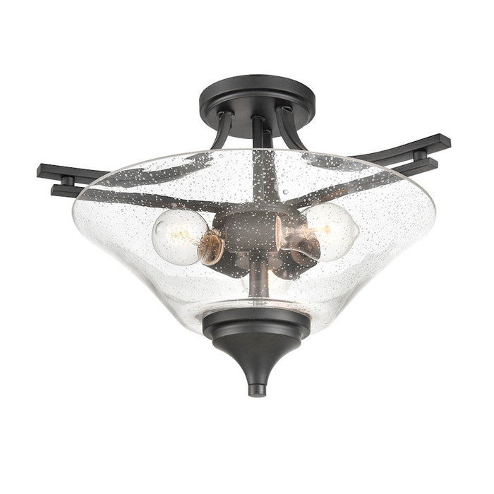 Millennium Natalie 3 Light 13" Semi-Flush Ceiling Mount, Clear