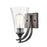 Millennium Lighting Natalie 1 Light Wall Sconce, Matte Black/Clear - 1491-MB