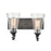 Millennium Lighting Natalie 2 Light Vanity, Matte Black/Clear - 1492-MB