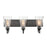 Millennium Lighting Natalie 3 Light Vanity, Matte Black/Clear - 1493-MB