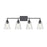 Millennium Lighting Caily 4 Light Vanity, Matte Black/Clear - 2104-MB