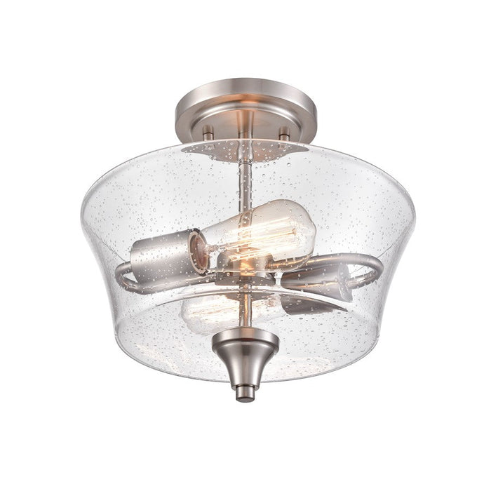 Millennium Lighting Caily 2 Light Semi-Flush Mount, Nickel/Seeded - 2110-BN