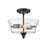 Millennium Lighting Caily 2 Light Semi-Flush Mount, Black/Clear Seeded - 2110-MB