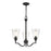 Millennium Lighting Caily 3 Light Chandelier, Matte Black/Clear - 2113-MB