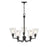 Millennium Lighting Caily 5 Light Chandelier, Matte Black/Clear - 2115-MB