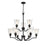 Millennium Lighting Caily 9 Light Chandelier, Matte Black/Clear - 2119-MB