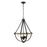 Millennium Ellijay 4 Light 25.5" Pendant, Matte Black/Wood Tone - 2394-MB-WT