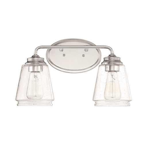 Millennium Lighting 2 Light Vanity Light, Chrome/Clear Seeded - 2462-CH
