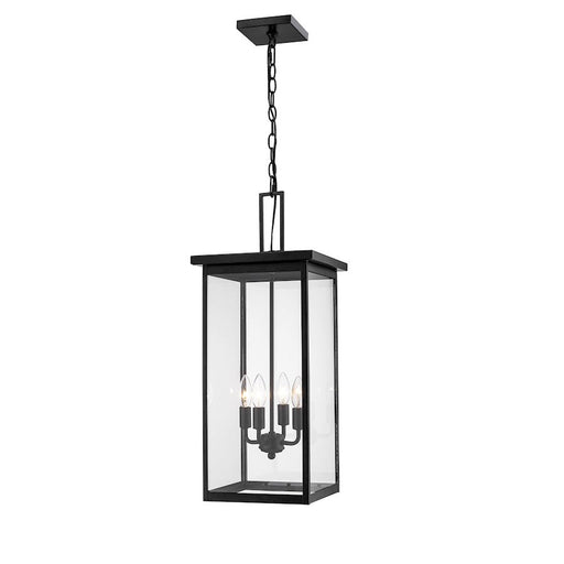 Millennium Barkeley 4Light 27" Outdoor Hanging Lantern, Black - 2605-PBK