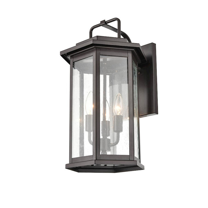 Millennium Lighting Ellis 3 Light Outdoor Wall, PC Bronze/Clear Seed - 2685-PBZ