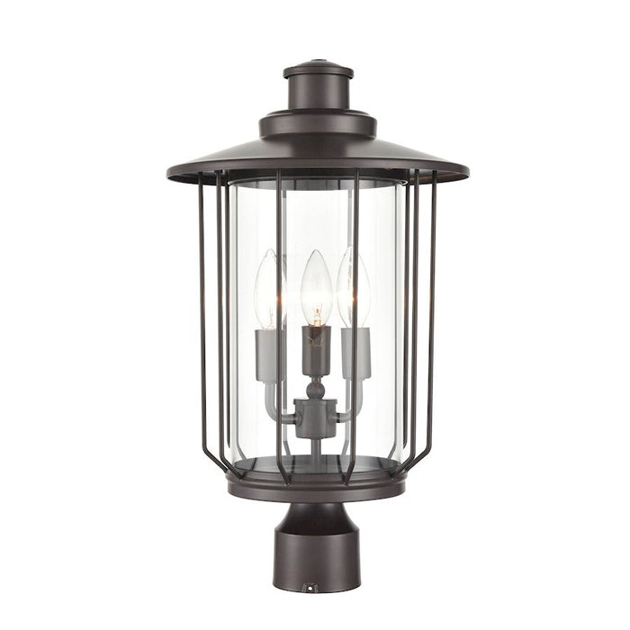 Millennium Lighting Belvoir 4 Light Post Lantern, PC Bronze/Clear - 2699-PBZ