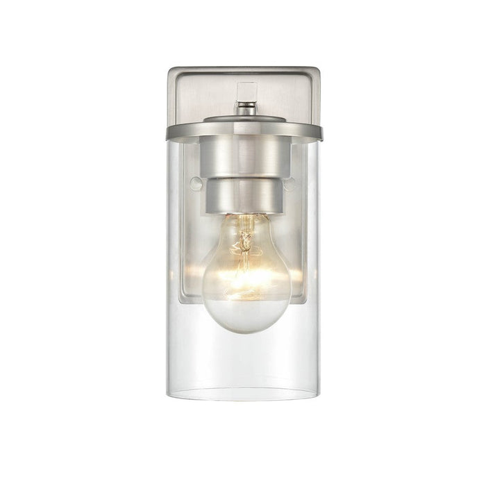 Millennium Lighting Verlana 1 Light Wall Sconce, Nickel/Clear