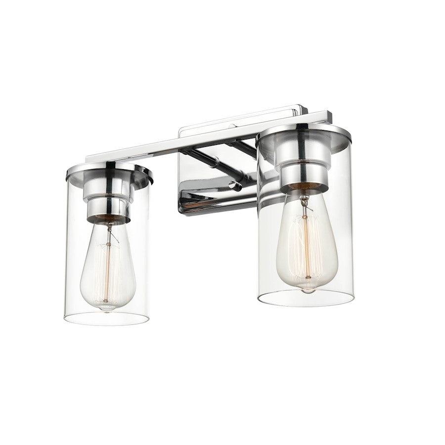 Millennium Lighting Verlana 2 Light Vanity, Chrome/Clear - 2702-CH