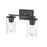 Millennium Lighting Verlana 2 Light Vanity, Matte Black/Clear - 2702-MB