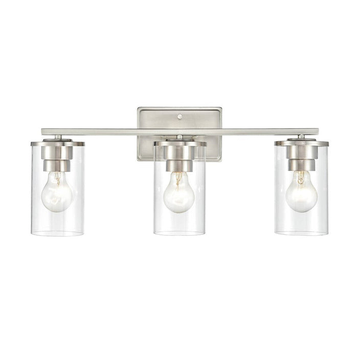 Millennium Lighting Verlana 3 Light Vanity Light, Nickel/Clear