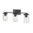 Millennium Lighting Verlana 3 Light Vanity, Matte Black/Clear - 2703-MB