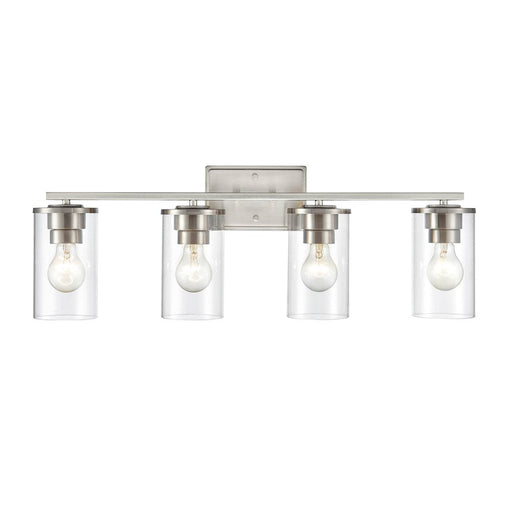 Millennium Lighting Verlana 4 Light Vanity Light, Brushed Nickel/Clear