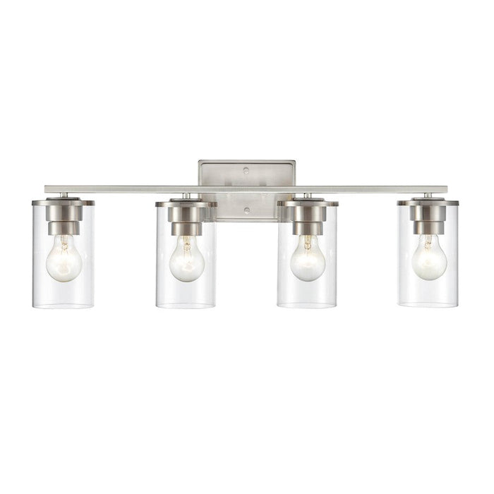 Millennium Lighting Verlana 4 Light Vanity Light, Brushed Nickel/Clear