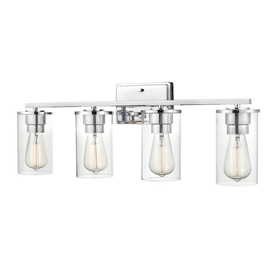 Millennium Lighting Verlana 4 Light Vanity, Chrome/Clear - 2704-CH