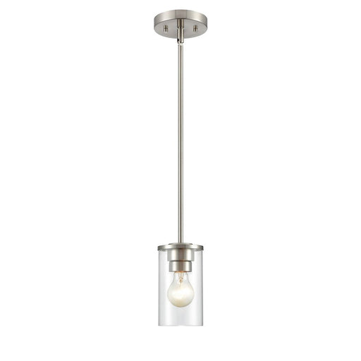 Millennium Lighting Verlana 1 Light Pendant, Brushed Nickel/Clear