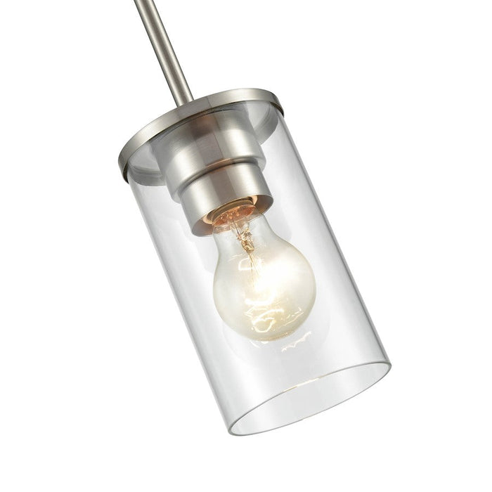 Millennium Lighting Verlana 1 Light Pendant, Brushed Nickel/Clear