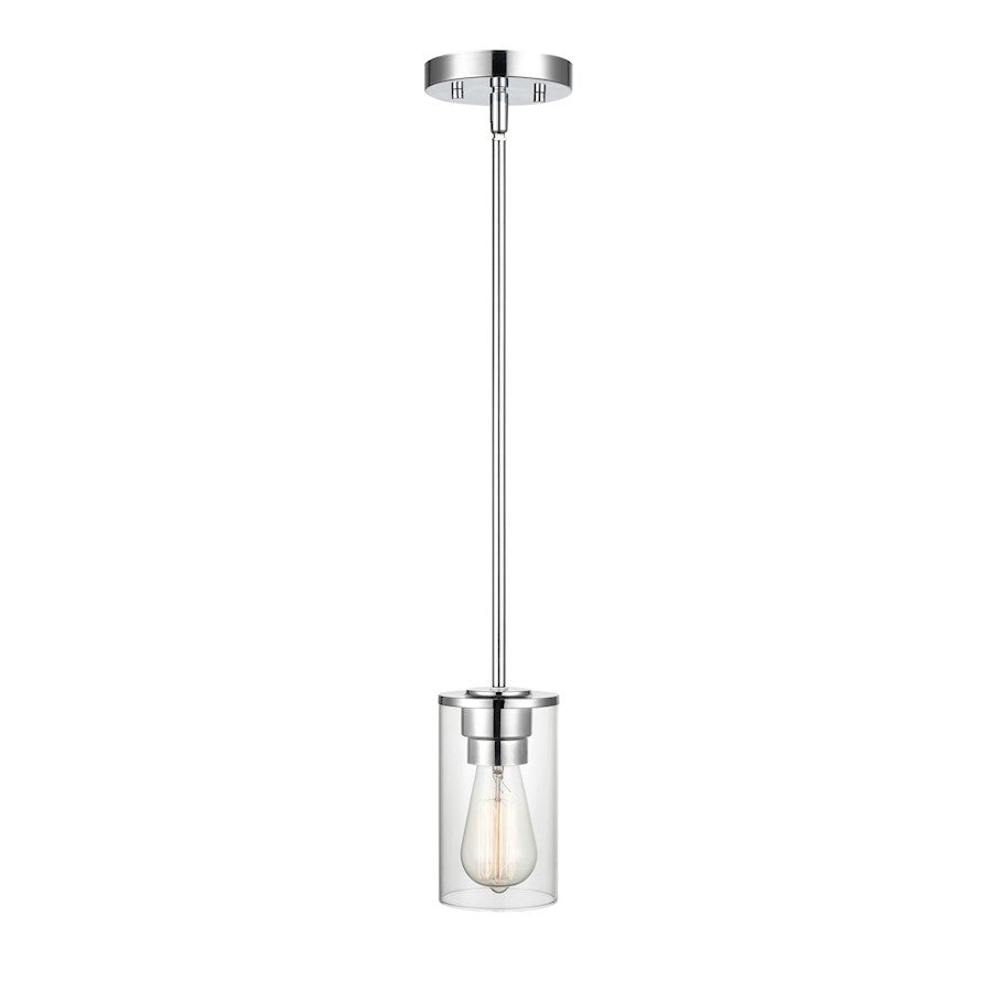 Millennium Lighting Verlana 1 Light Pendant, Chrome/Clear - 2711-CH