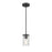 Millennium Lighting Verlana 1 Light Pendant, Matte Black/Clear - 2711-MB