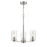 Millennium Lighting Verlana 3 Light Chandelier, Brushed Nickel/Clear - 2713-BN