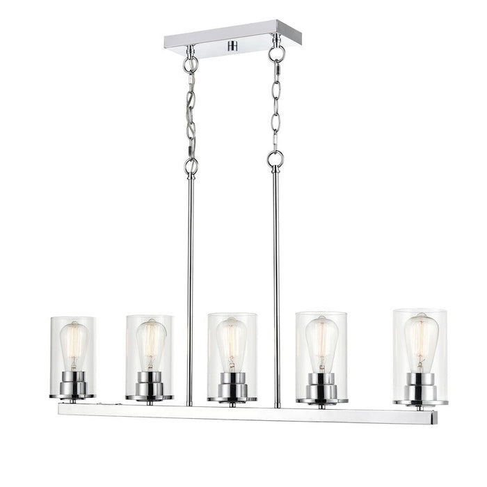 Millennium Lighting Verlana 5 Light Pendant, Chrome/Clear - 2725-CH