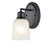 Millennium Lighting Amberle 1 Light Wall Sconce, Black/Frosted White