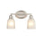 Millennium Lighting Amberle 2-Lt Vanity, Nickel/Frosted White - 2802-BN