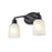 Millennium Lighting Amberle 2 Light Vanity Light, Black/Frosted White